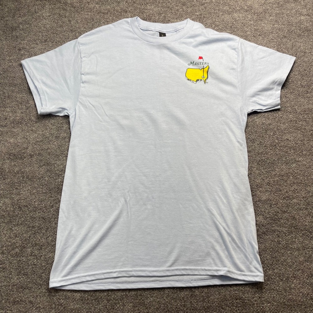 Masters Augusta Georgia Golf Tournament T-Shirt Light Blue Gildan Mens Medium